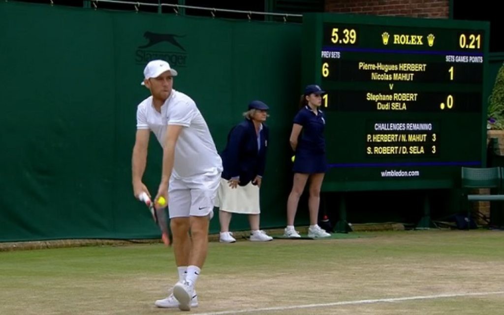 Sela suffered a straight sets doubles defeat on Monday