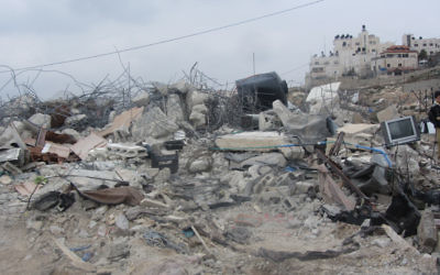 A demolished house in East Jerusalem