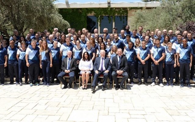 The Israeli Olympic Delegation with President Reuven Rivlin