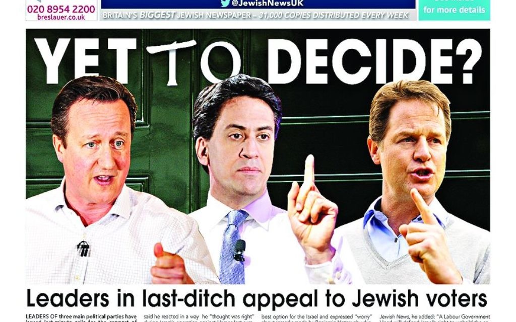Cameron, Miliband and Clegg fight for votes before the general election, 30 April 2015