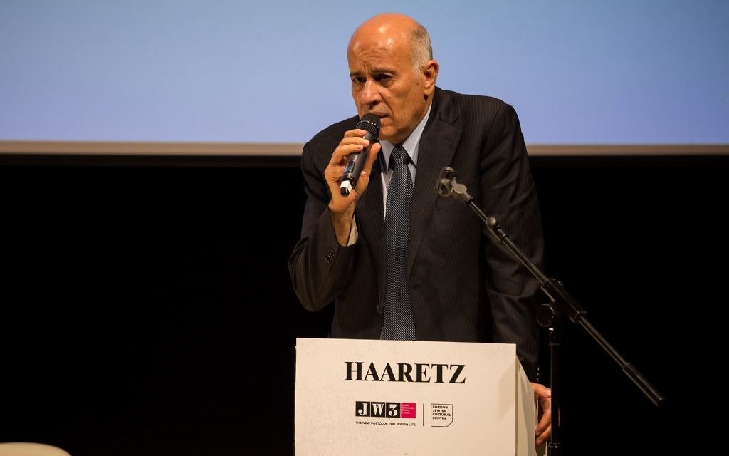 Jibril Rajoub speaking during his keynote