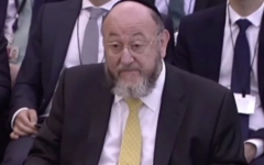 The Chief Rabbi speaking at the Home Affairs Select Committee The Chief Rabbi speaking at the Home Affairs Select Committee