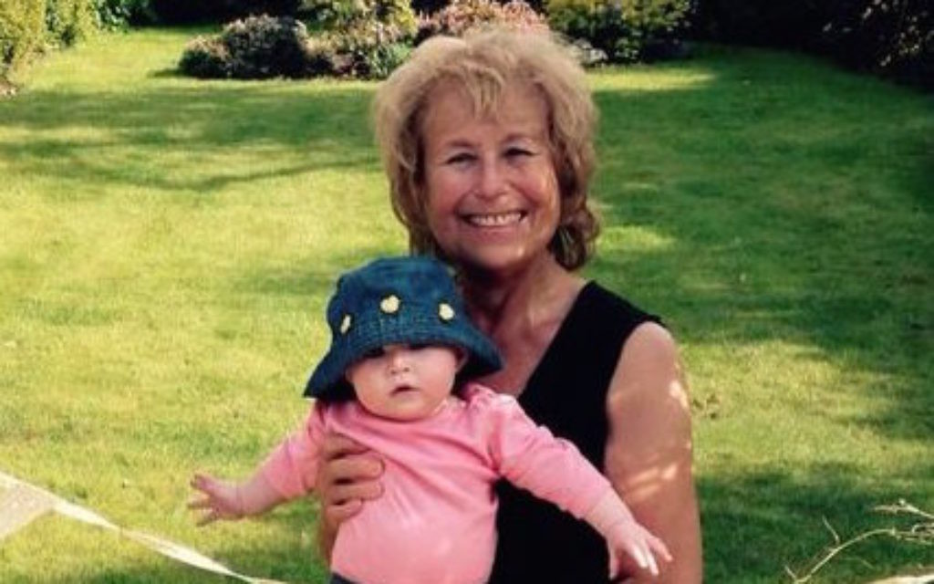 Sharon Berger with a young member of the family.