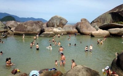 At the end of the jungle trail -  a rock pool in Trindade