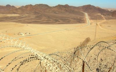 Israel-Egypt border, overlooking the Sinai peninsula