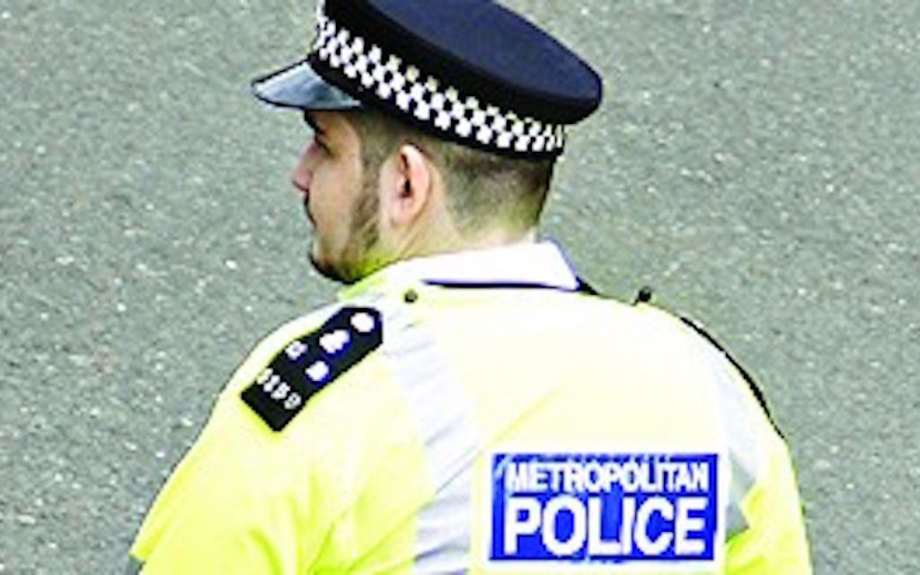 A policeman on duty