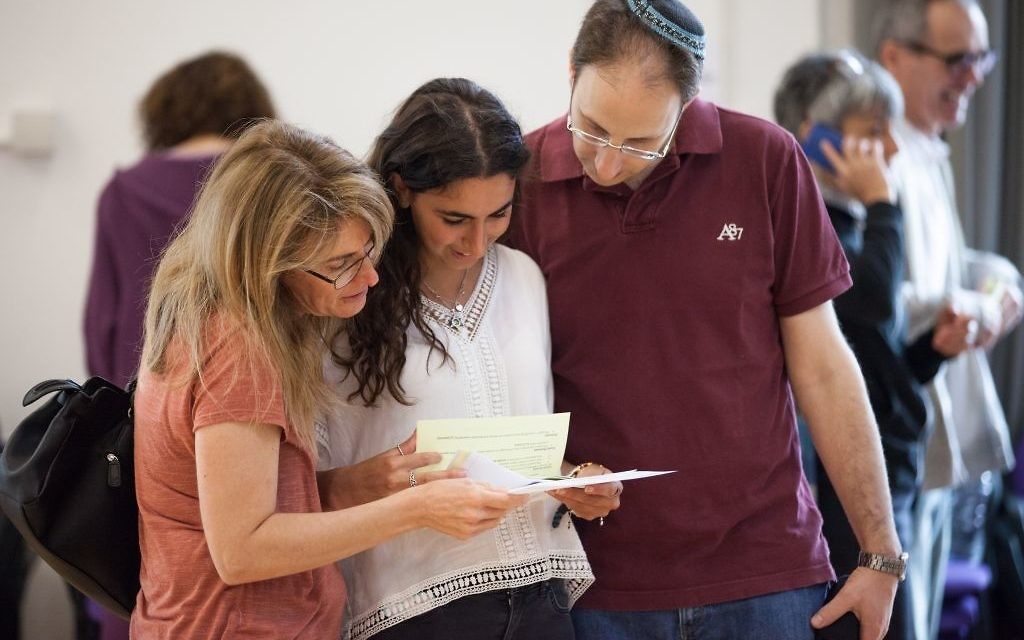 Miriam Bernstein celebrating her results (Credit: Blake Ezra Photography)