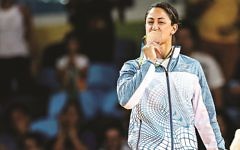 Yarden Gerbi winning bronze at the 2016 Rio Games as announced her retirement Yarden Gerbi winning bronze at the 2016 Rio Games as announced her retirement