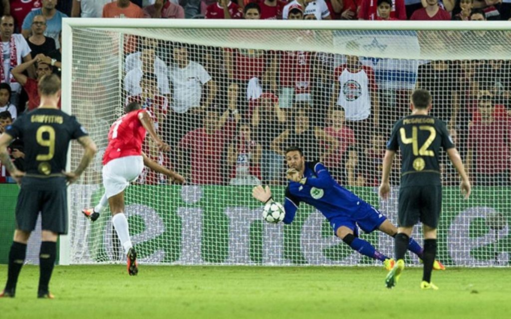 Maharan Radi sees his penalty saved by Craig Gordon. Picture: SNS Group