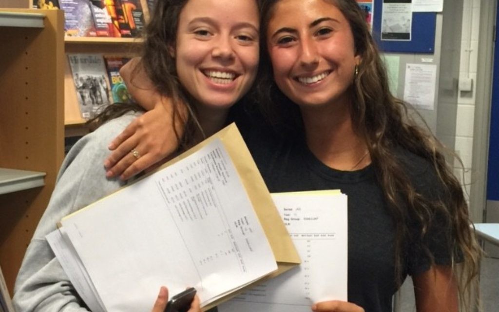 Immanuel students with their results