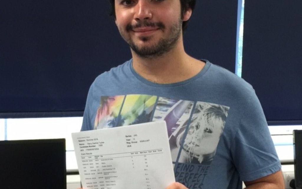 Immanuel students with their results