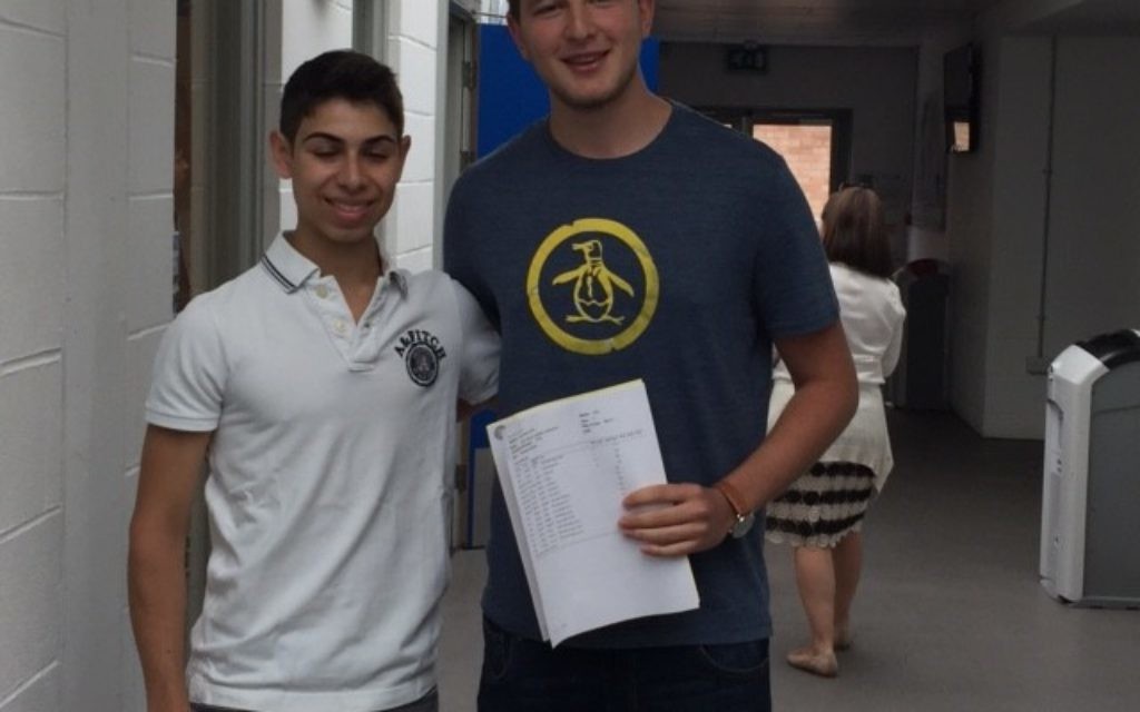 Immanuel students with their results