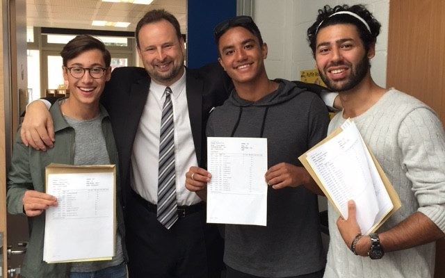 Immanuel students with their results