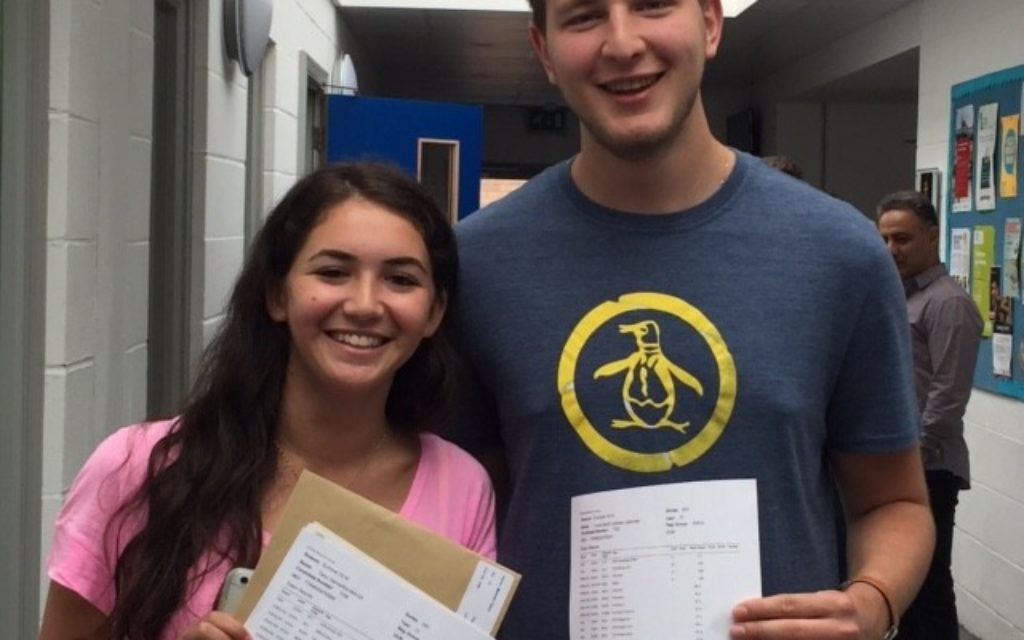 Immanuel students with their results
