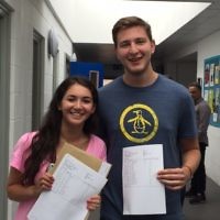 Immanuel students with their results