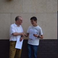 JCoss:  Patrick Moriarty with Aviv Silver who got 12A*