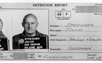 Julius Streicher's arrest papers.