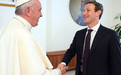 Pope Francis meets the Facebook chief Mark Zuckerberg