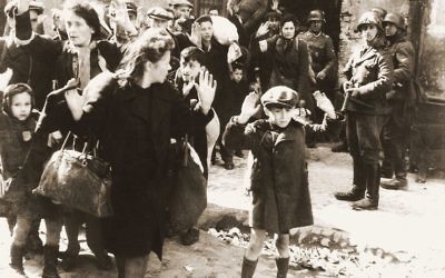 Polish Jews in the Ghetto being marched out by the Nazis