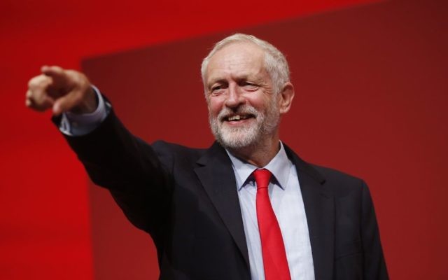 Jeremy Corbyn celebrates his victory in the Labour leadership (Photo credit: Danny Lawson/PA Wire)