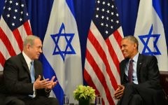 Ex-U.S. President Barack Obama had a fraught relationship with Israeli Prime Minister Benjamin Netanyahu. Here the two met in New York, Septermber 2016
Photo credit: Kobi Gideon/GPO via JINIPIX Ex-U.S. President Barack Obama had a fraught relationship with Israeli Prime Minister Benjamin Netanyahu. Here the two met in New York, Septermber 2016
Photo credit: Kobi Gideon/GPO via JINIPIX