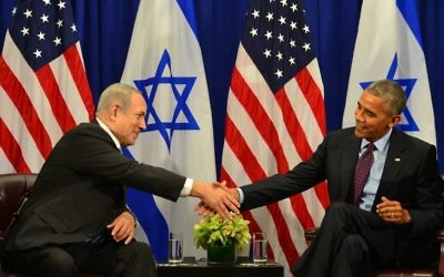 U.S. President Barack Obama with Israeli Prime Minister Benjamin Netanyahu (Photo credit: Kobi Gideon/GPO via JINIPIX)