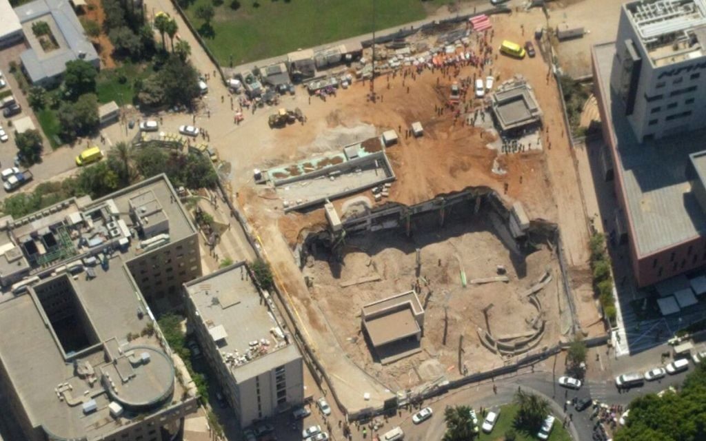 An aerial view of scene from a police helicopter