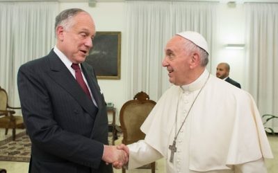 Pope Francis meets the president of the World Jewish Congress Ronald Lauder