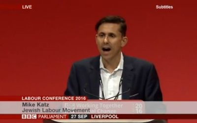Mike Katz addressing the Labour Party conference 2016