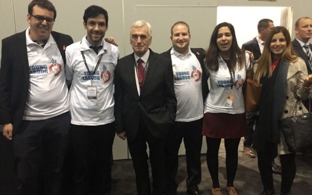 Jewish Labour Movement introduces shadow chancellor John McDonnell to a delegation from the Youth Wing of Israel's Labour party