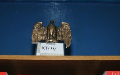 A statute of the eagle of the German Third Reich in the home of Thomas Mair (Photo credit: West Yorkshire Police /PA Wire)