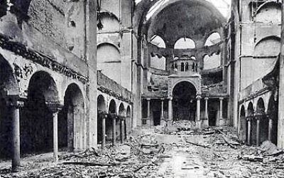 Kristallnacht damage in a Berlin synagogue