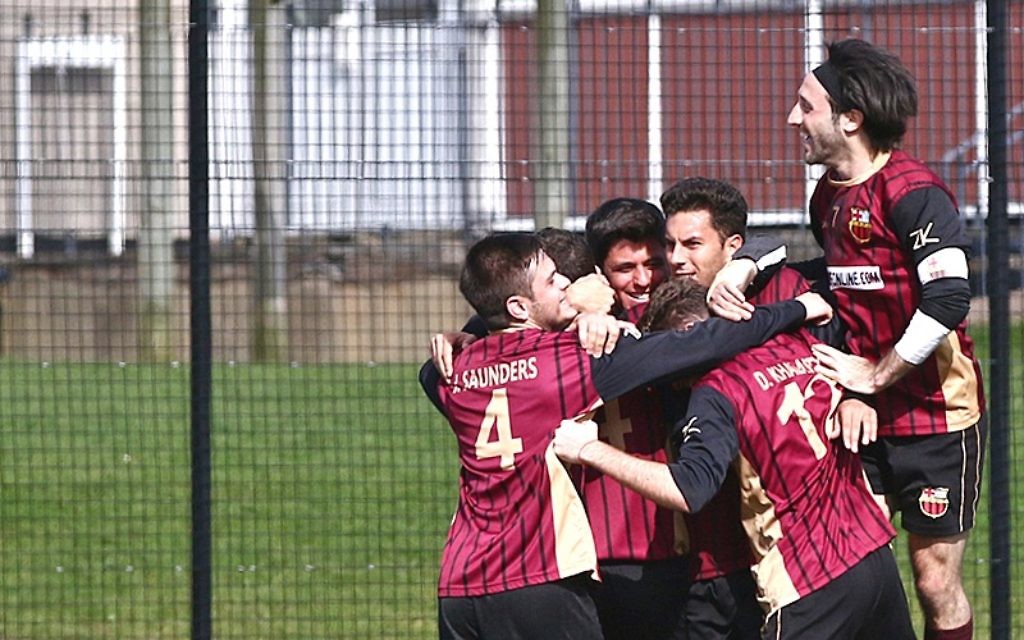 Rob Herskorn (right) scored Camden's match-winning penalty