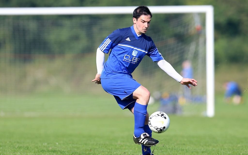 Danny Berg fired Redbridge ahead from the penalty spot