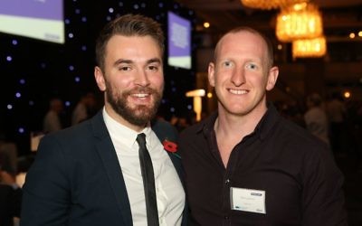 Jonny Benjamin (left) with Neil Laybourn (right)
