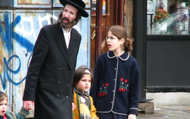 A Haredi family in the Satmar community in New York