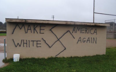 An anti-Semitic swastika daubed  in America  in November