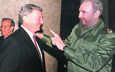 Jack Rosen with late Cuban leader Fidel Castro