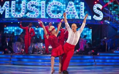 Oksana Platero and Judge Robert Rinder during the live show of BBC1 show, Strictly Come Dancing, as Judge Rinder shuffled out of Strictly Come Dancing after losing a dance off with sports presenter rival Ore Oduba.  (Photo credit: Guy Levy/BBC/PA)