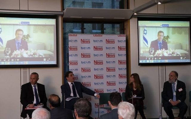 Isaac Herzog speaking at the UK-Israel policy conference (Marc Morris Photography)