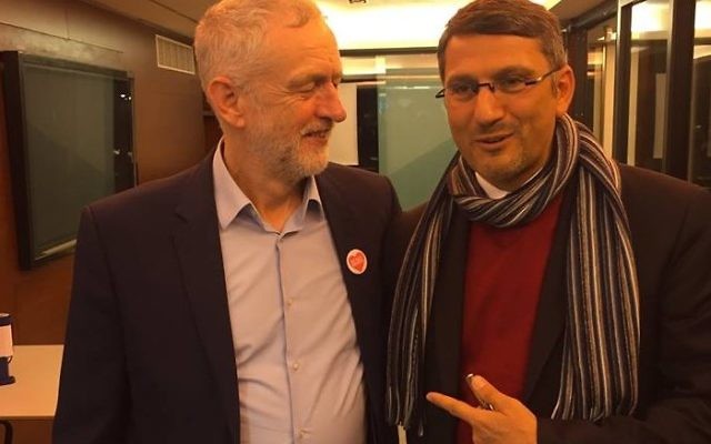 Jeremy Corbyn with Hatem Bazian