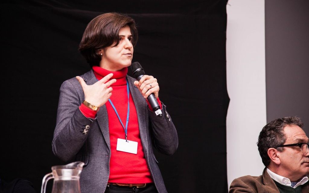 Sarah Sackman speaking at the Limmud event