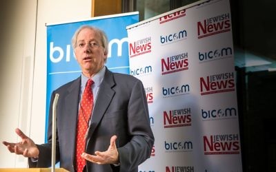Former-Ambassador Dennis Ross giving a keynote speech during the UK Israel Policy Conference   (Marc Morris Photography)