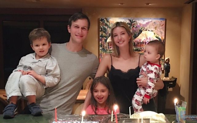 Ivan Trump, Jared Kusher and family celebrate Chanukah.