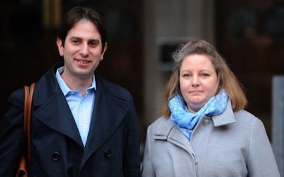 Rebecca Steinfeld and Charles Keidan outside the Royal Courts of Justice in London (Photo credit: Charlotte Ball/PA Wire)