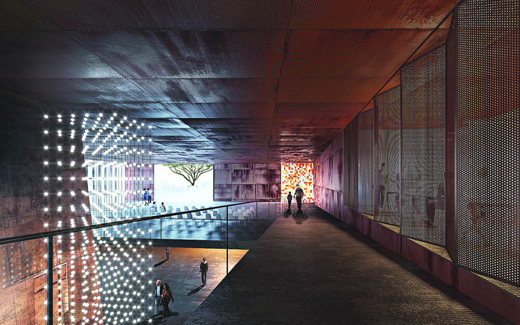 Architects Lahdelma & Mahlam (Finland) and David Morley Architects - 'The structures extending from the Memorial into the Learning Centre together ' Architects Lahdelma & Mahlam (Finland) and David Morley Architects - 'The structures extending from the Memorial into the Learning Centre together '