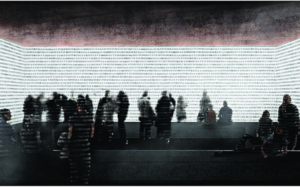 Foster + Partners-Michal Rovner (UK)
'Projected images of an endless procession of human figures resonate with exodus or human text that seems to go on forever like the unspoken testimonies' Foster + Partners-Michal Rovner (UK)
'Projected images of an endless procession of human figures resonate with exodus or human text that seems to go on forever like the unspoken testimonies'