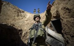 An IDF soldier in a Hamas tunnel in Rafah An IDF soldier in a Hamas tunnel in Rafah