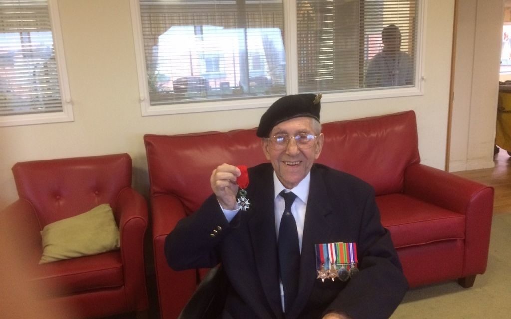 Hyman Pittal with his medal