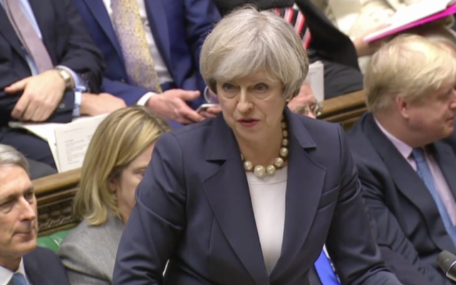 Theresa May speaking at Prime Minister's Questions